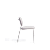 Stapelbarer Stuhl Meli mit beiger Chenille und beigen Metallbeinen FSC Mix Credit von Kave Home – Bild 4