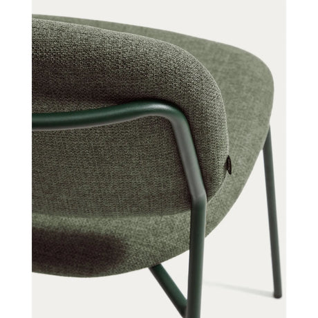 Stapelbarer Stuhl Meli mit grüner Chenille und grünen Metallbeinen, FSC Mix Credit von Kave Home – Bild 10