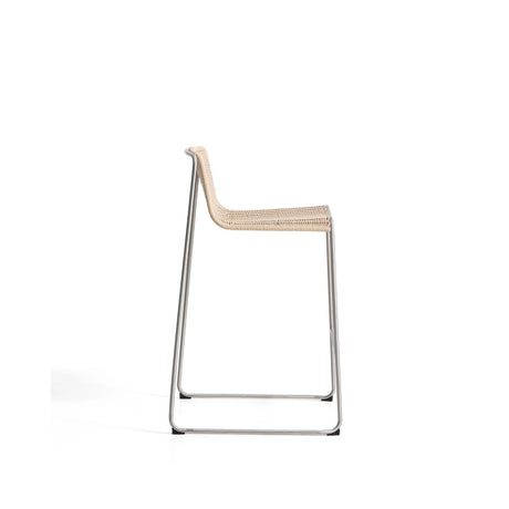 Stapelhocker Tavari aus beigefarbenem Synthetikseil und Edelstahl in gebürsteter Optik, 75 cm von Kave Home – Bild 6