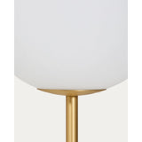 Stehlampe Brisia aus Metall mit gebürstetem Messing-Finish und einer mattierten Glaskugel Ø 30 cm von Kave Home – Bild 4