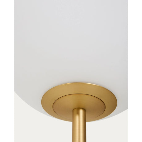 Stehlampe Brisia aus Metall mit gebürstetem Messing-Finish und einer mattierten Glaskugel Ø 30 cm von Kave Home – Bild 5