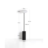 Stehlampe Idela aus Rauchglas und schwarzem Marmor von Kave Home – Bild 2