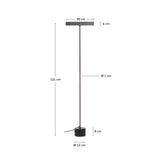 Stehlampe Lynor aus gebürstetem Stahl mit Marmorsockel von Kave Home – Bild 4