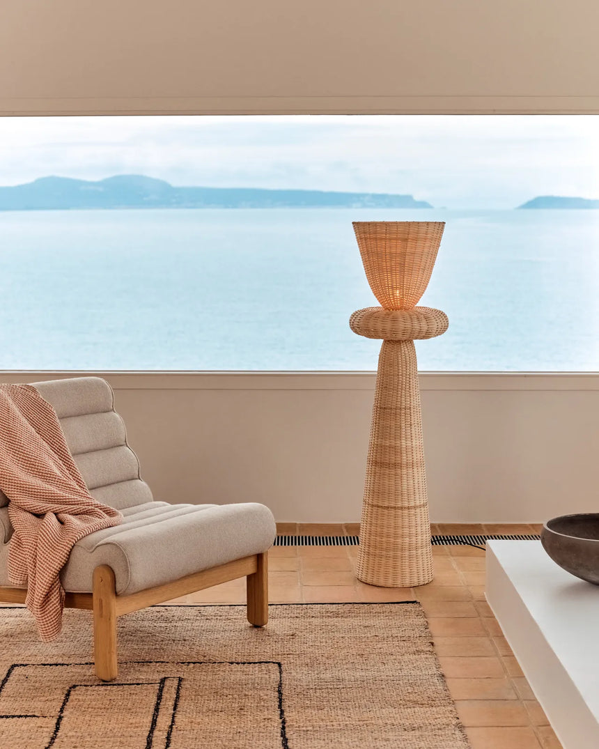 Stehlampe Neuda aus Rattan mit hellem Finish von Kave Home – Bild 3