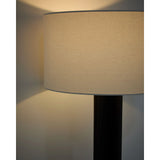 Stehlampe Niani aus Kautschukholz mit dunklem Finish und elfenbeinfarbenem Baumwollschirm von Kave Home – Bild 3