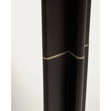 Stehlampe Niani aus Kautschukholz mit dunklem Finish und elfenbeinfarbenem Baumwollschirm von Kave Home – Bild 5