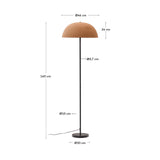 Stehlampe Nibla aus schwarzem Metall und Lampenschirm in Terrakottaoptik von Kave Home – Produktbild 4