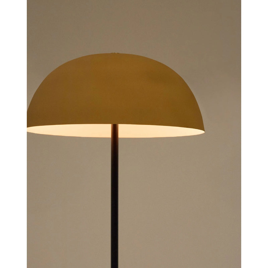 Stehlampe Nibla aus schwarzem Metall und Lampenschirm in Terrakottaoptik von Kave Home – Produktbild 7