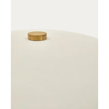 Stehlampe Nibla aus schwarzem Metall und Lampenschirm in weißer Tonerdeoptik von Kave Home – Produktbild 5