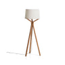 Stehlampe Ubira aus Eschenholz mit Lampenschirm aus Leinen von Kave Home – Bild 1