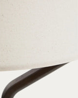 Stehlampe Ubira aus Eschenholz mit dunklem Finish mit Lampenschirm aus Leinen von Kave Home – Bild 6
