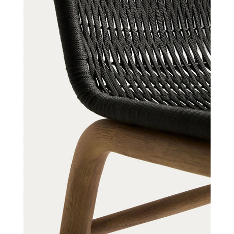 Stuhl Alipa aus massivem Akazienholz und dunkelgrauem Seil, FSC 100 % von Kave Home – Bild 11