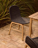 Stuhl Alipa aus massivem Akazienholz und dunkelgrauem Seil, FSC 100 % von Kave Home – Bild 2