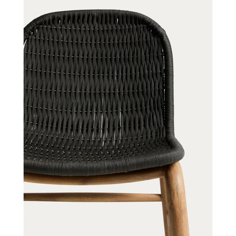 Stuhl Alipa aus massivem Akazienholz und dunkelgrauem Seil, FSC 100 % von Kave Home – Bild 8