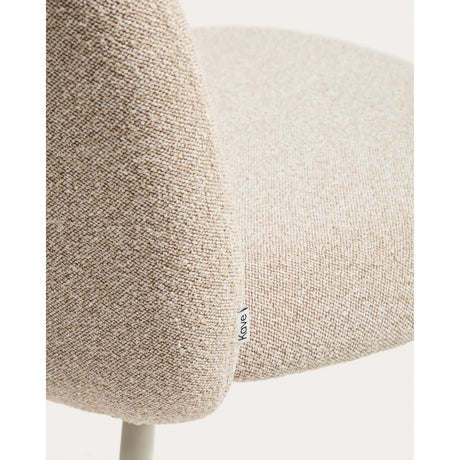 Stuhl Arino mit beiger Chenille und beigen Metallbeinen  von Kave Home – Bild 10