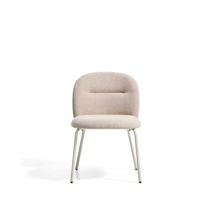 Stuhl Arino mit beiger Chenille und beigen Metallbeinen  von Kave Home – Bild 7