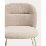 Stuhl Arino mit beiger Chenille und beigen Metallbeinen  von Kave Home – Bild 9