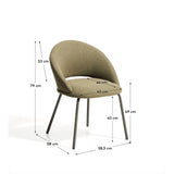 Stuhl Bonali mit Chenille und Metallbeinen, FSC Mix Credit von Kave Home – Bild 3