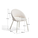 Stuhl Bonali mit beiger Chenille und beigen Metallbeinen, FSC Mix Credit von Kave Home – Bild 4