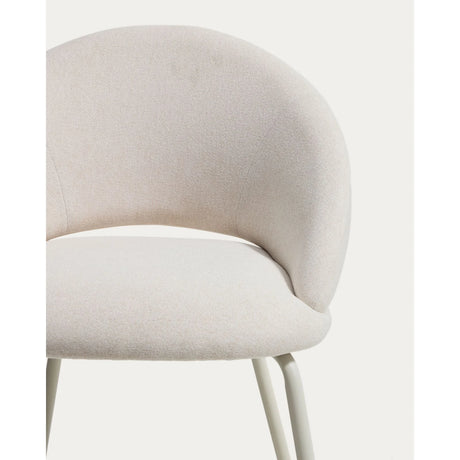 Stuhl Bonali mit beiger Chenille und beigen Metallbeinen, FSC Mix Credit von Kave Home – Bild 9