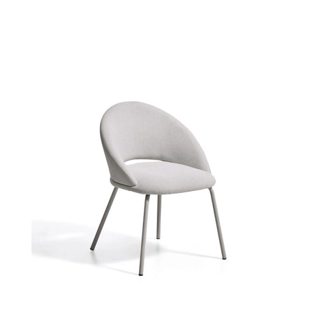 Stuhl Bonali mit grauer Chenille und Beinen aus grauem Metall, FSC Mix Credit von Kave Home – Bild 1
