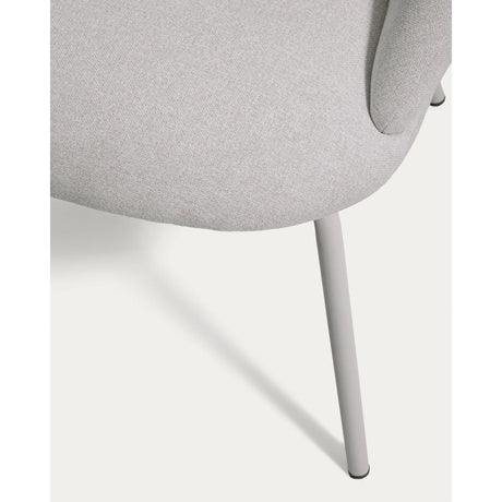 Stuhl Bonali mit grauer Chenille und Beinen aus grauem Metall, FSC Mix Credit von Kave Home – Bild 11
