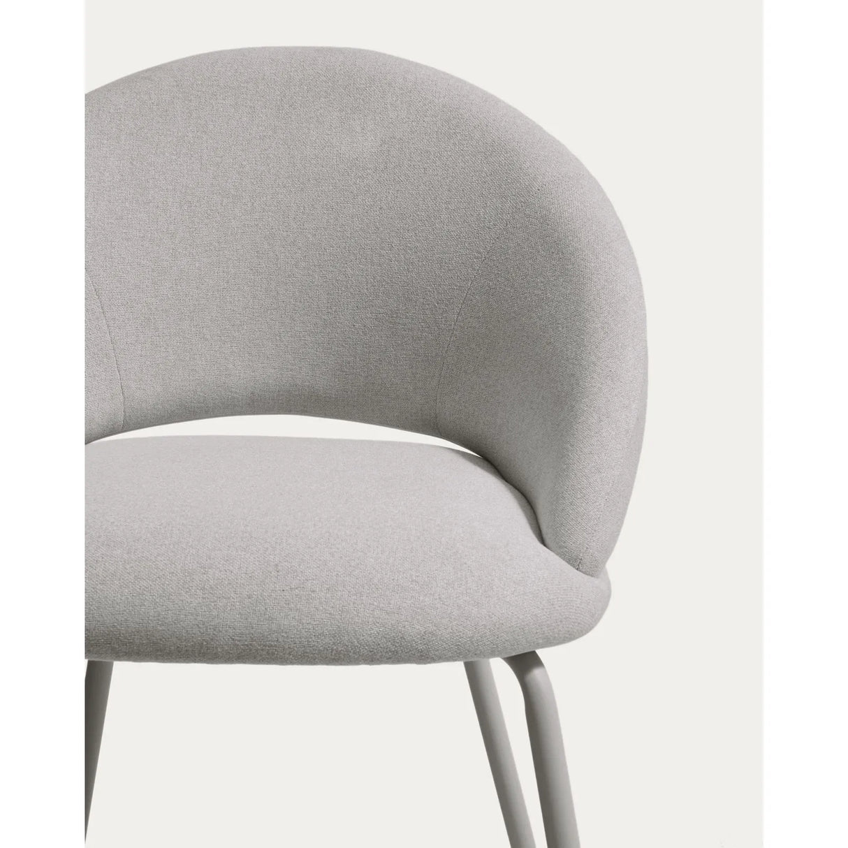 Stuhl Bonali mit grauer Chenille und Beinen aus grauem Metall, FSC Mix Credit von Kave Home – Bild 8