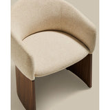 Stuhl Bosca mit beigefarbener Chenille und Nussbaumfurnier FSC 100% von Kave Home – Bild 11