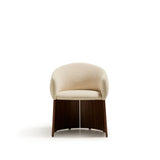 Stuhl Bosca mit beigefarbener Chenille und Nussbaumfurnier FSC 100% von Kave Home – Bild 9