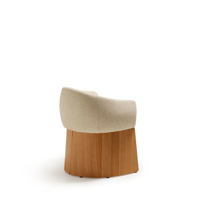 Stuhl Bosca mit beiger Chenille und Eichenfurnier FSC 100% von Kave Home – Bild 10