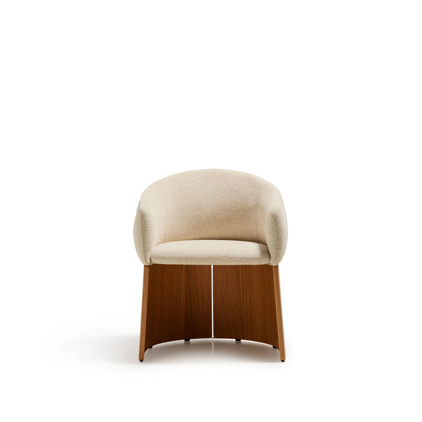 Stuhl Bosca mit beiger Chenille und Eichenfurnier FSC 100% von Kave Home – Bild 12