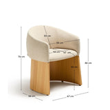 Stuhl Bosca mit beiger Chenille und Eichenfurnier FSC 100% von Kave Home – Bild 5