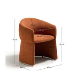 Stuhl Bosca mit terrakottafarbener Chenille von Kave Home – Bild 5