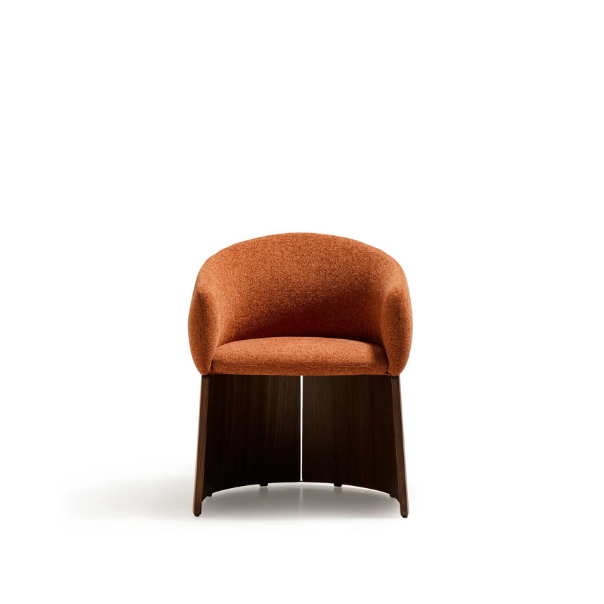 Stuhl Bosca mit terrakottafarbener Chenille und Nussbaumfurnier FSC 100% von Kave Home – Bild 8