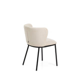 Stuhl Ciselia flammhemmend beige Chenille und Stahlbeinen mit schwarzem Finish, FSC Mix Credit von Kave Home – Bild 5