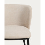 Stuhl Ciselia flammhemmend beige Chenille und Stahlbeinen mit schwarzem Finish, FSC Mix Credit von Kave Home – Bild 7
