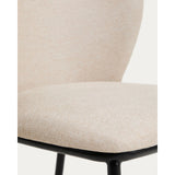 Stuhl Ciselia flammhemmend beige Chenille und Stahlbeinen mit schwarzem Finish, FSC Mix Credit von Kave Home – Bild 8