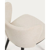 Stuhl Ciselia flammhemmend beige Chenille und Stahlbeinen mit schwarzem Finish, FSC Mix Credit von Kave Home – Bild 9