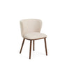 Stuhl Ciselia flammhemmend beiger Chenille mit Beinen aus massivem Eschenholz mit walnussholzfarbenem Finish, FSC Mix Credit von Kave Home – Bild 1