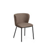 Stuhl Ciselia flammhemmend hellbraune Chenille und Stahlbeinen mit schwarzem Finish, FSC Mix Credit von Kave Home – Bild 1
