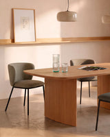 Stuhl Ciselia flammhemmend hellbraune Chenille und Stahlbeinen mit schwarzem Finish, FSC Mix Credit von Kave Home – Bild 2