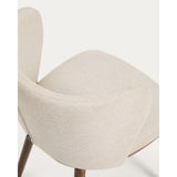Stuhl Ciselia in beiger Chenille mit Beinen aus massivem Eschenholz mit walnussholzfarbenem Finish, FSC Mix Credit von Kave Home – Bild 10