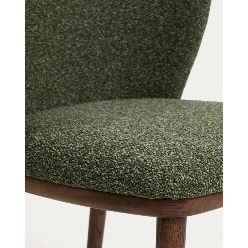 Stuhl Ciselia in dicker Chenille mit Beinen aus Eschenholz oder Stahl , FSC Mix Credit von Kave Home – Bild 9