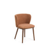 Stuhl Ciselia in dicker, terrakottafarbener Chenille mit Beinen aus massivem Eschenholz mit walnussholzfarbenem Finish, FSC Mix Credit von Kave Home – Bild 1