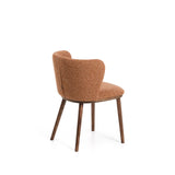 Stuhl Ciselia in dicker, terrakottafarbener Chenille mit Beinen aus massivem Eschenholz mit walnussholzfarbenem Finish, FSC Mix Credit von Kave Home – Bild 6