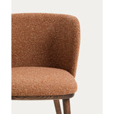 Stuhl Ciselia in dicker, terrakottafarbener Chenille mit Beinen aus massivem Eschenholz mit walnussholzfarbenem Finish, FSC Mix Credit von Kave Home – Bild 8