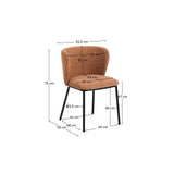 Stuhl Ciselia in dicker, terrakottafarbener Chenille mit Stahlbeinen mit schwarzem Finish, FSC Mix Credit von Kave Home – Bild 4