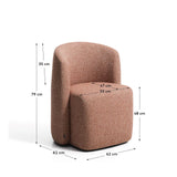 Stuhl Corvena aus Chenille in Terrakotta FSC-Mix-Kredit von Kave Home – Bild 4