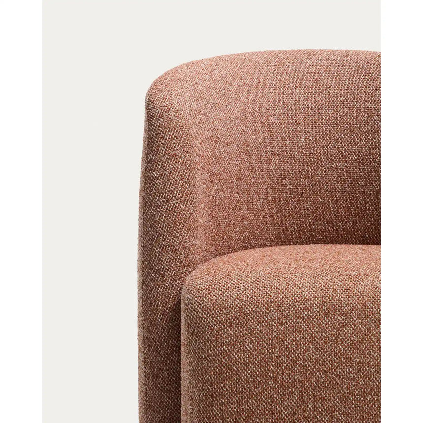 Stuhl Corvena aus Chenille in Terrakotta FSC-Mix-Kredit von Kave Home – Bild 8