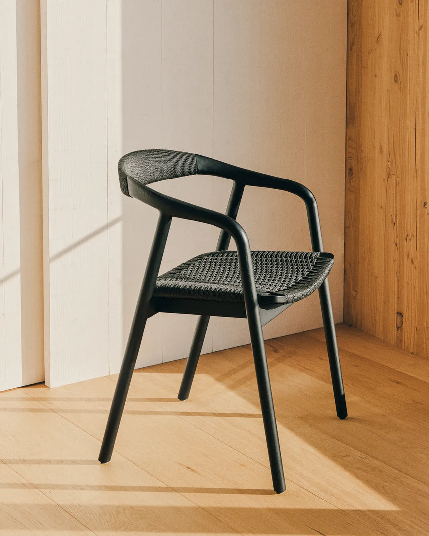 Stuhl Derile aus massivem Eichenholz mit Finish und Papierseil FSC 100% von Kave Home – Bild 2